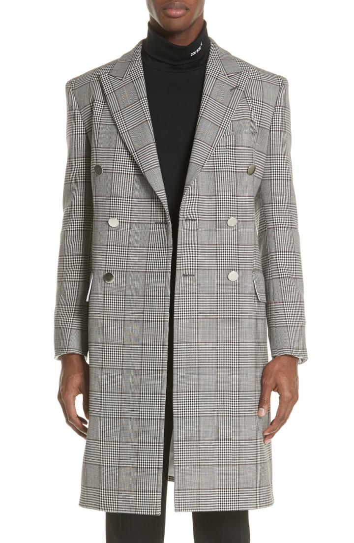 Men's Calvin Klein 205w39nyc Plaid Overcoat