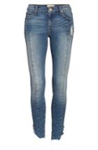 Women's Band Of Gypsies Lola Front Seam Skinny Jeans - Blue