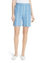 Women's Victoria, Victoria Beckham Stripe Slim Shorts - White