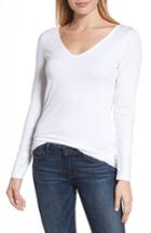 Women's Halogen Reversible V-neck Tee - White