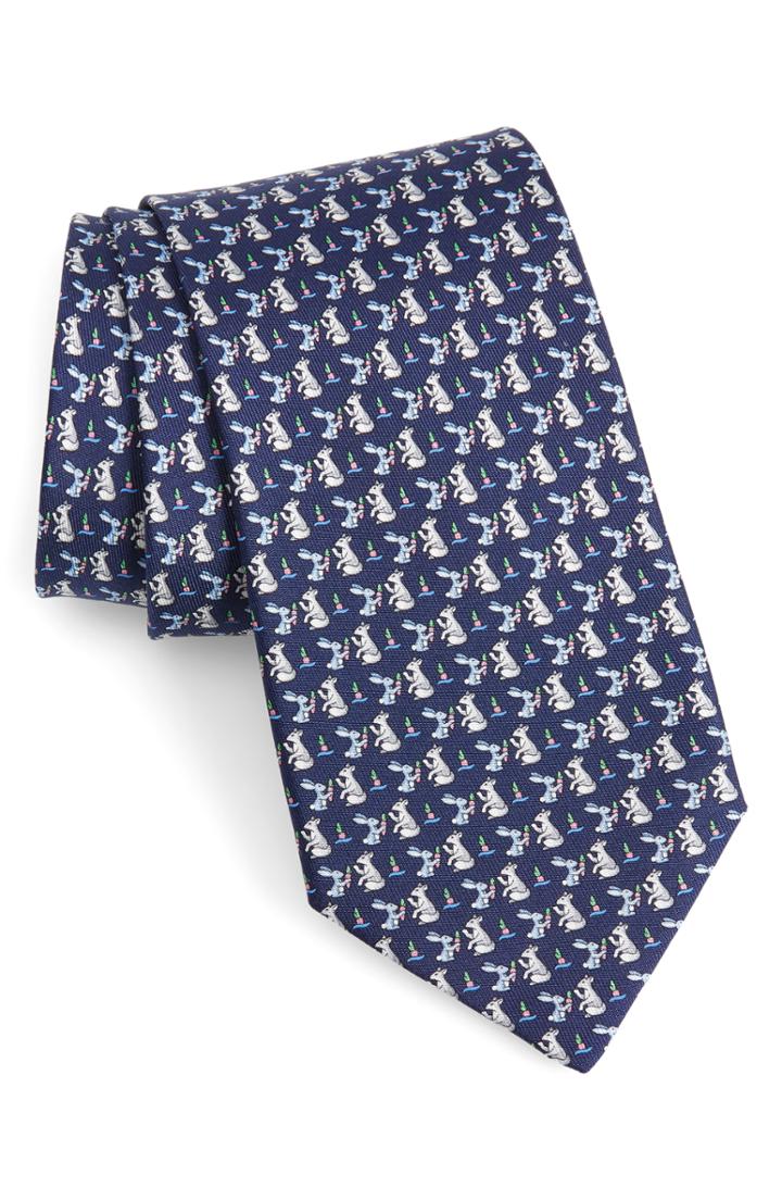 Men's Salvatore Ferragamo Felice Print Silk Tie