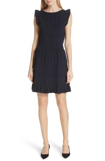 Women's Kate Spade Textured Sweater Dress, Size - Blue