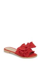Women's Kelsi Dagger Brooklyn Revere Bow Slide Sandal .5 M - Red