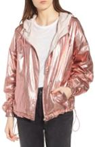 Women's Kendall + Kylie Metallic Reversible Windbreaker Jacket - Pink