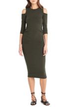 Women's Michael Stars Cold Shoulder Midi Dress - Green