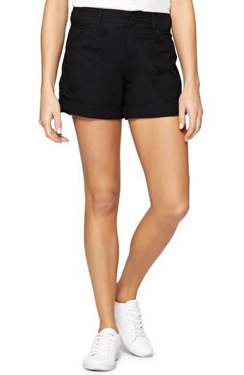 Women's Sanctuary Wanderer Cargo Shorts - Black