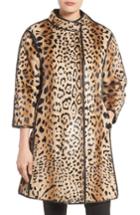 Women's Linda Richards Leopard Print Goat Fur Coat