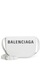 Balenciaga Extra Small Ville Calfskin Saddle Bag - White