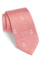 Men's Psycho Bunny Bunny Dot Silk Tie, Size - Pink