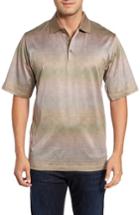 Men's Bugatchi Classic Fit Ombre Jacquard Polo, Size - Beige