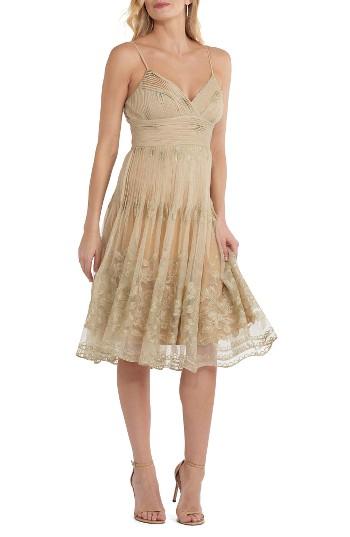 Women's Eci Pleat Bodice Mesh Dress