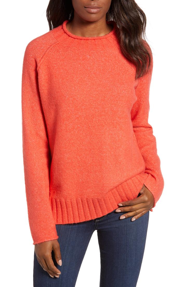 Women's Caslon Cozy Crewneck Sweater - Green