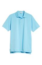 Men's Peter Millar Halifax Stripe Stretch Jersey Polo, Size - Blue