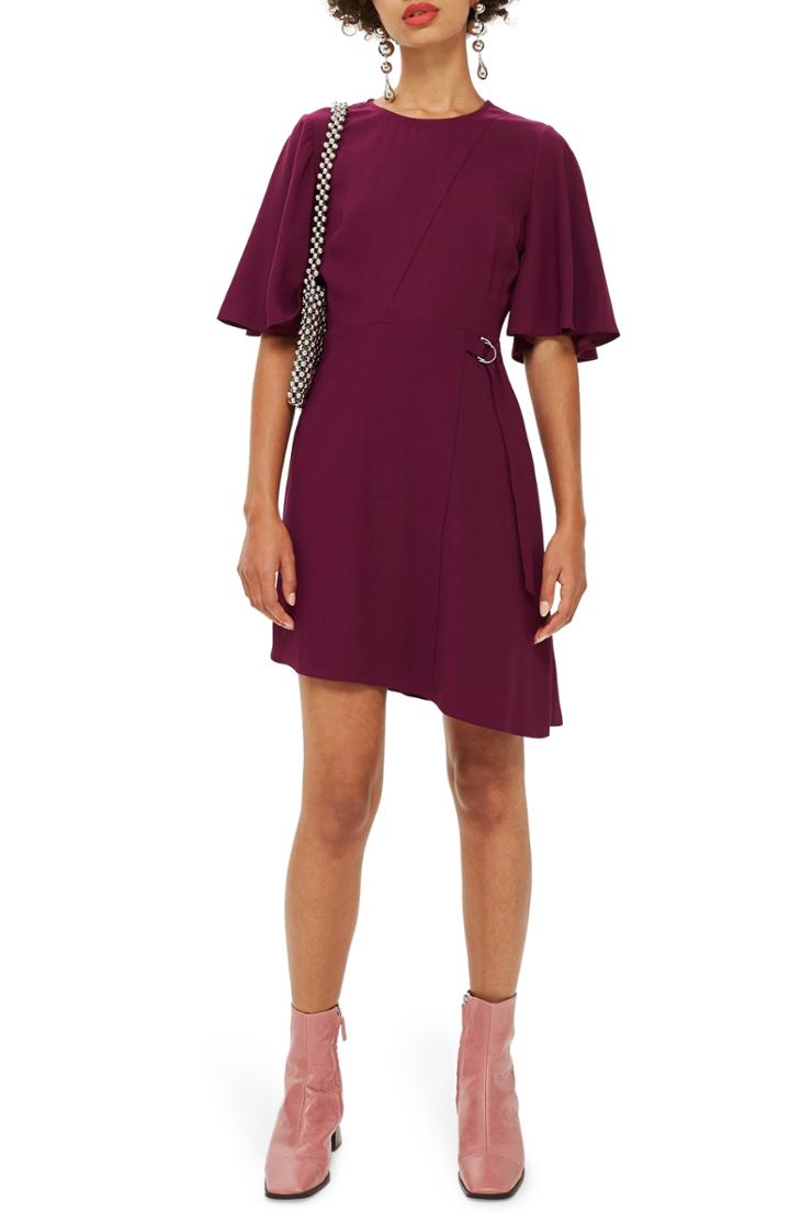 Women's Topshop Cutabout Minidress Us (fits Like 2-4) - Purple