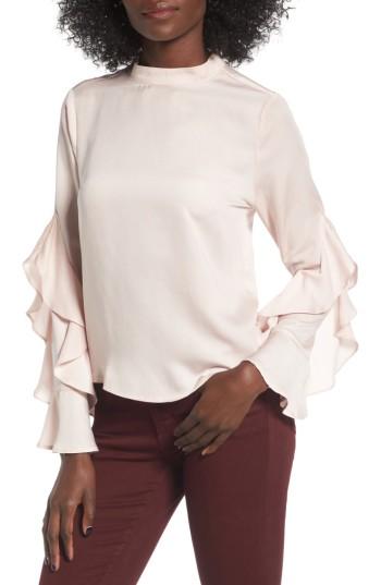 Women's Elodie Ruffle Sleeve Blouse - Pink