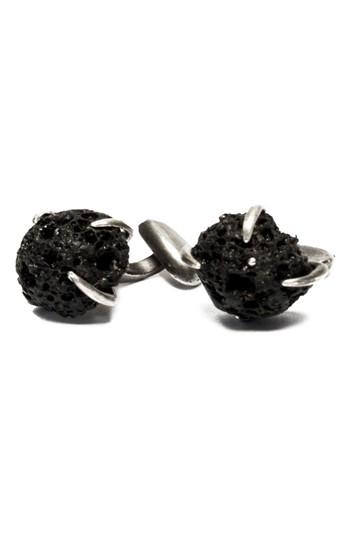 Men's Title Of Work Volcanic Stones Cuff Links