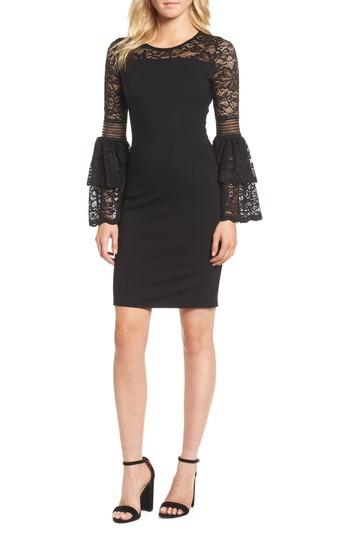 Women's Sentimental Ny Floetry Bell Sleeve Sheath Dress - Black