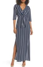 Women's Charles Henry Knot Front Maxi Dress - Blue
