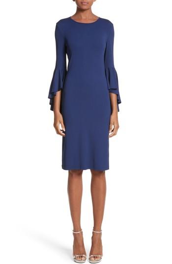 Women's Michael Kors Cascade Sleeve Sheath Dress - Blue
