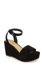 Women's Splendid Felix Platform Wedge Sandal .5 M - Black