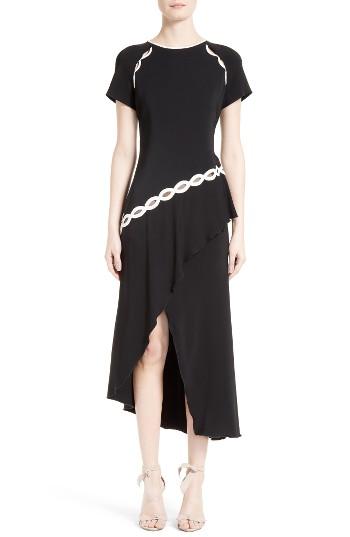 Women's Jonathan Simkhai Rope Applique Asymmetrical Dress