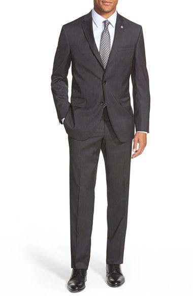 Men's Ted Baker London 'jay' Trim Fit Solid Wool Suit