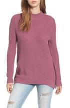 Women's Bp. Mock Neck Tunic Sweater, Size - Purple