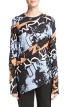 Women's Proenza Schouler Print Silk Georgette Asymmetrical Top