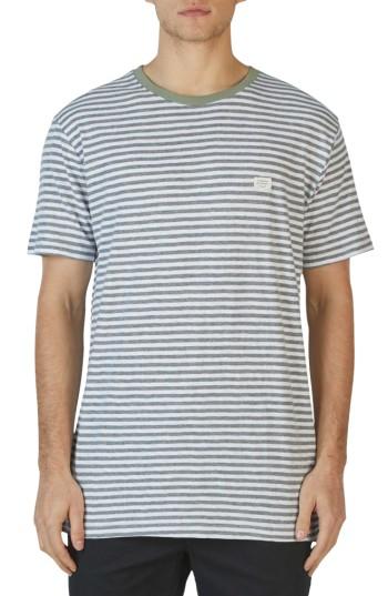 Men's Barney Cools B. Thankful Striped T-shirt - Grey