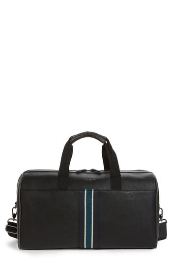 Men's Ted Baker London Berman Faux Leather Duffel Bag - Black