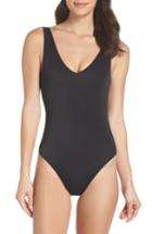 Women's Leith Plunge Reversible One-piece Swimsuit - Black
