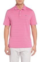 Men's Vineyard Vines Multicolor Stripe Polo - Pink