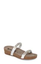 Women's Mephisto 'ivana' Crystal Embellished Slide Sandal M - White