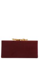 Jimmy Choo 'celeste' Logo Clasp Suede Clutch -
