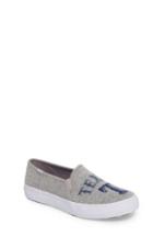 Women's Keds Double Decker Baseball Team Jersey Slip-on Sneakers .5 M - Grey