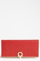 Women's Salvatore Ferragamo Saffiano Leather Wallet - Red