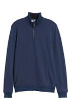 Men's Ted Baker London Uthink Trim Fit Quarter Zip Pullover (3xl) - Blue