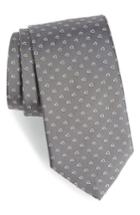 Men's Salvatore Ferragamo Enego Medallion Print Silk Tie, Size - Grey