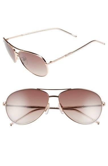 Women's Marc Jacobs 59mm Aviator Sunglasses - Gold Copper