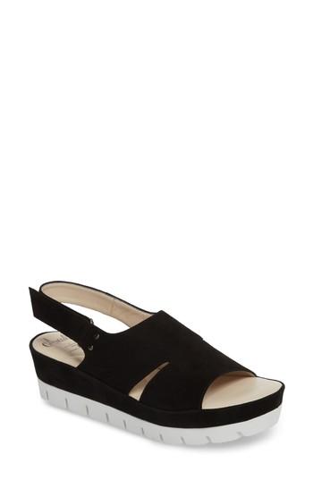 Women's Amalfi By Rangoni Bergamotto Slingback Wedge Sandal M - Black