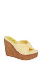 Women's Callisto Shore Platform Wedge Slide Sandal M - Yellow