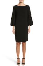 Women's Lafayette 148 New York Candace Finesse Crepe Shift Dress, Size - Black