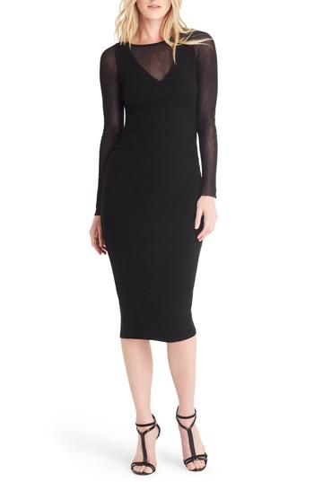 Women's Michael Stars Ruched Mesh Midi Dress