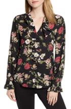 Women's Karl Lagerfeld Paris Ruffle Front Blouse - Black