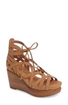 Women's Gentle Souls 'joy' Lace Up Nubuck Sandal .5 M - Beige