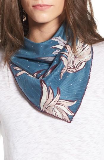 Women's Treasure & Bond Disco Wings Silk Scarf, Size - Black