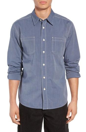 Men's Cova Seaside Fit Sport Shirt, Size Large - Blue