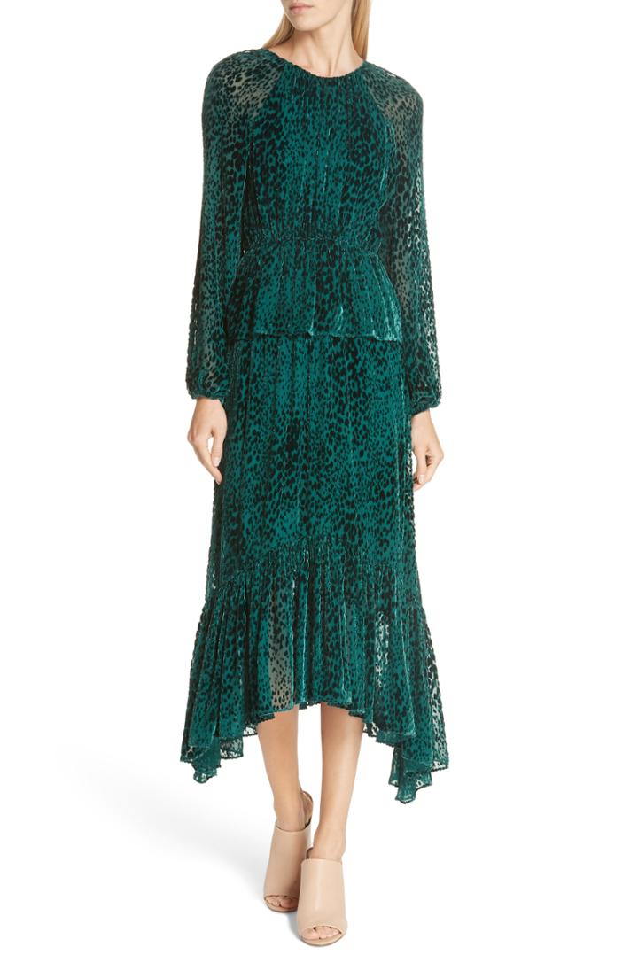 Women's A.l.c. Mahry Metallic Leopard Print Dress