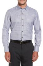 Men's David Donahue Plaid Regular Fit Sport Shirt, Size - Brown