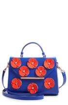 Ted Baker London Daisii Applique Faux Leather Top Handle Satchel - Blue